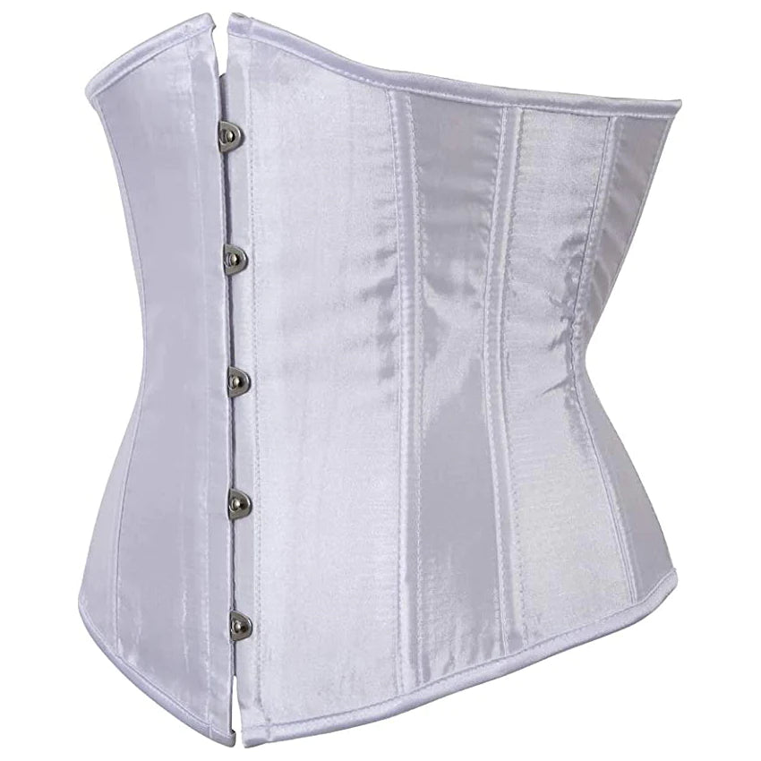 Corset Drag Satin (Blanc)