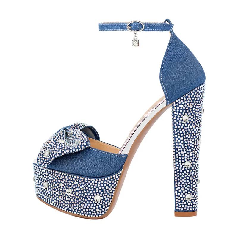 Sandales Queen Sylvania (Bleu)
