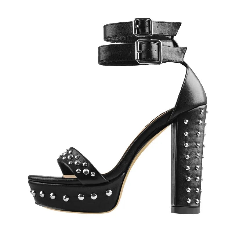 Sandales Queen Trhijard (Noir)