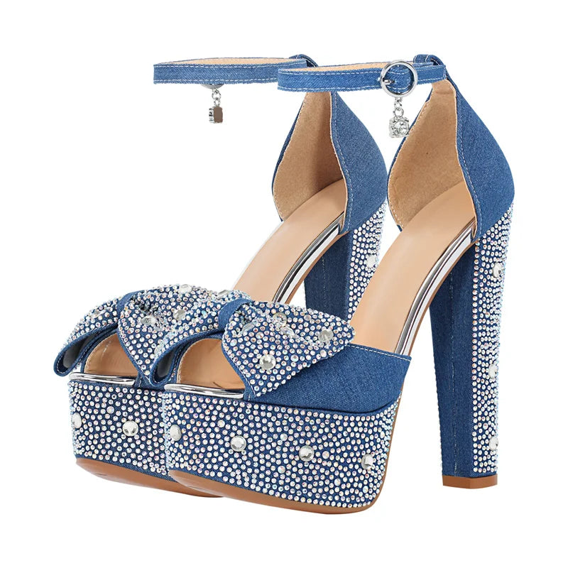 Sandales Queen Sylvania (Bleu)