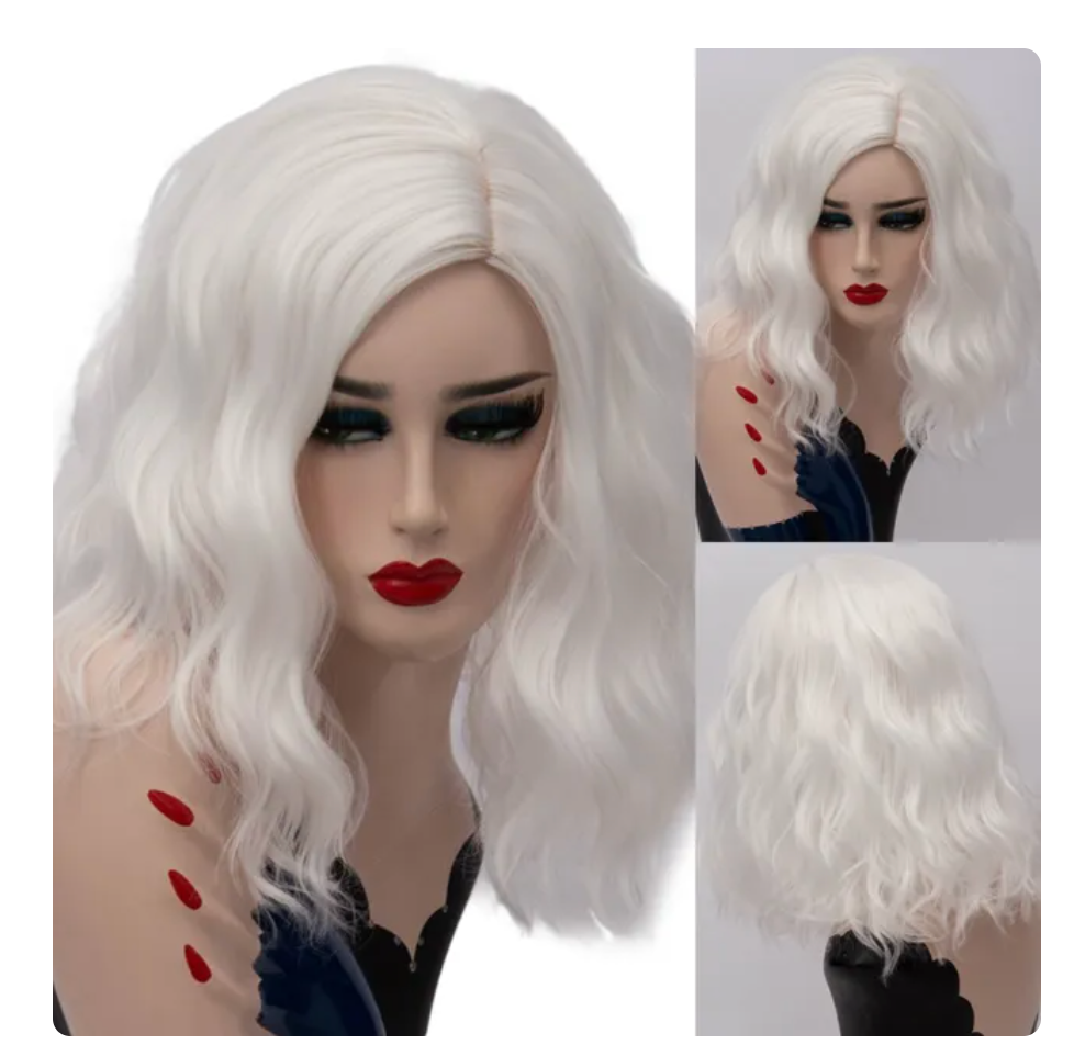 Perruque Queen Sadness (Blanc)