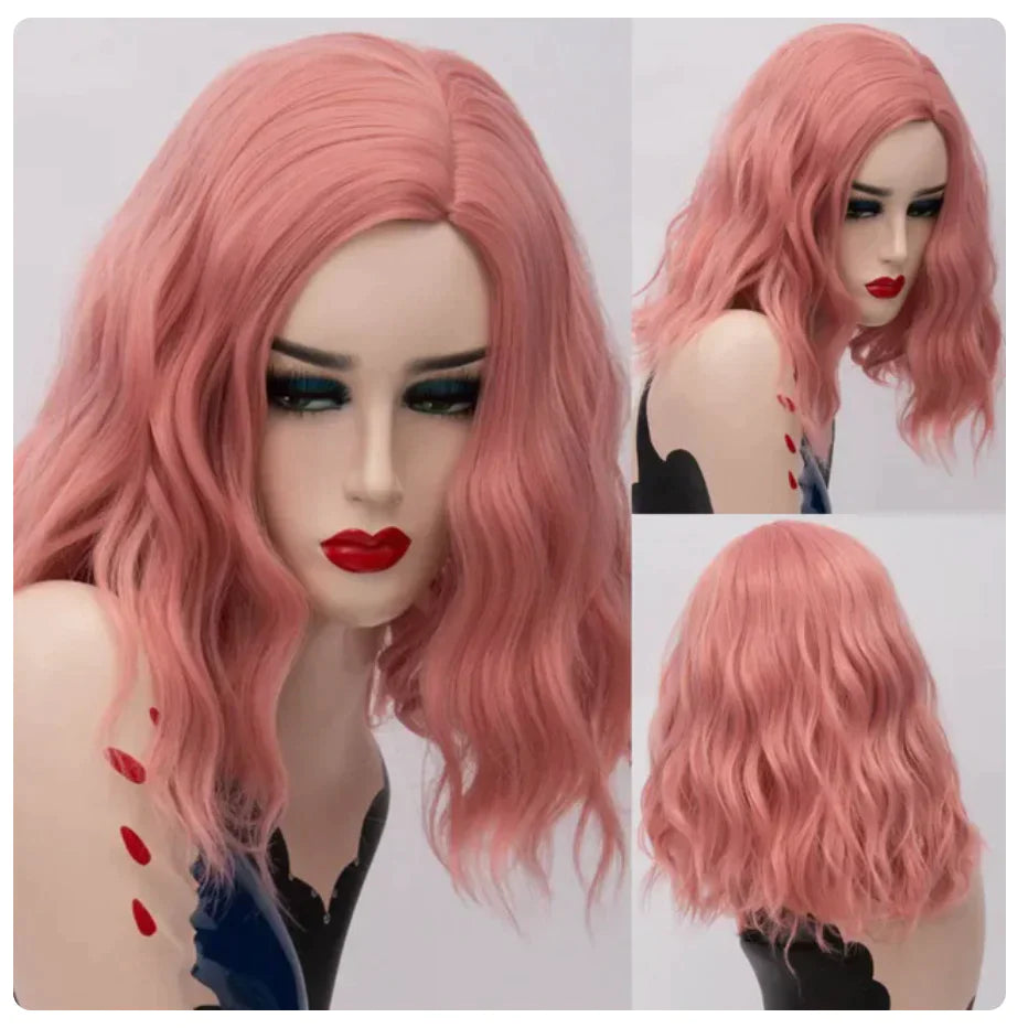 Perruque Queen Sadness (Rose foncé)