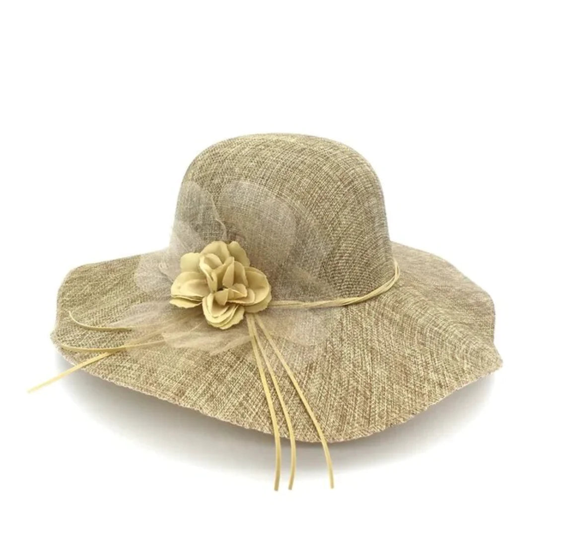 Chapeau Drag Linen (Café clair)