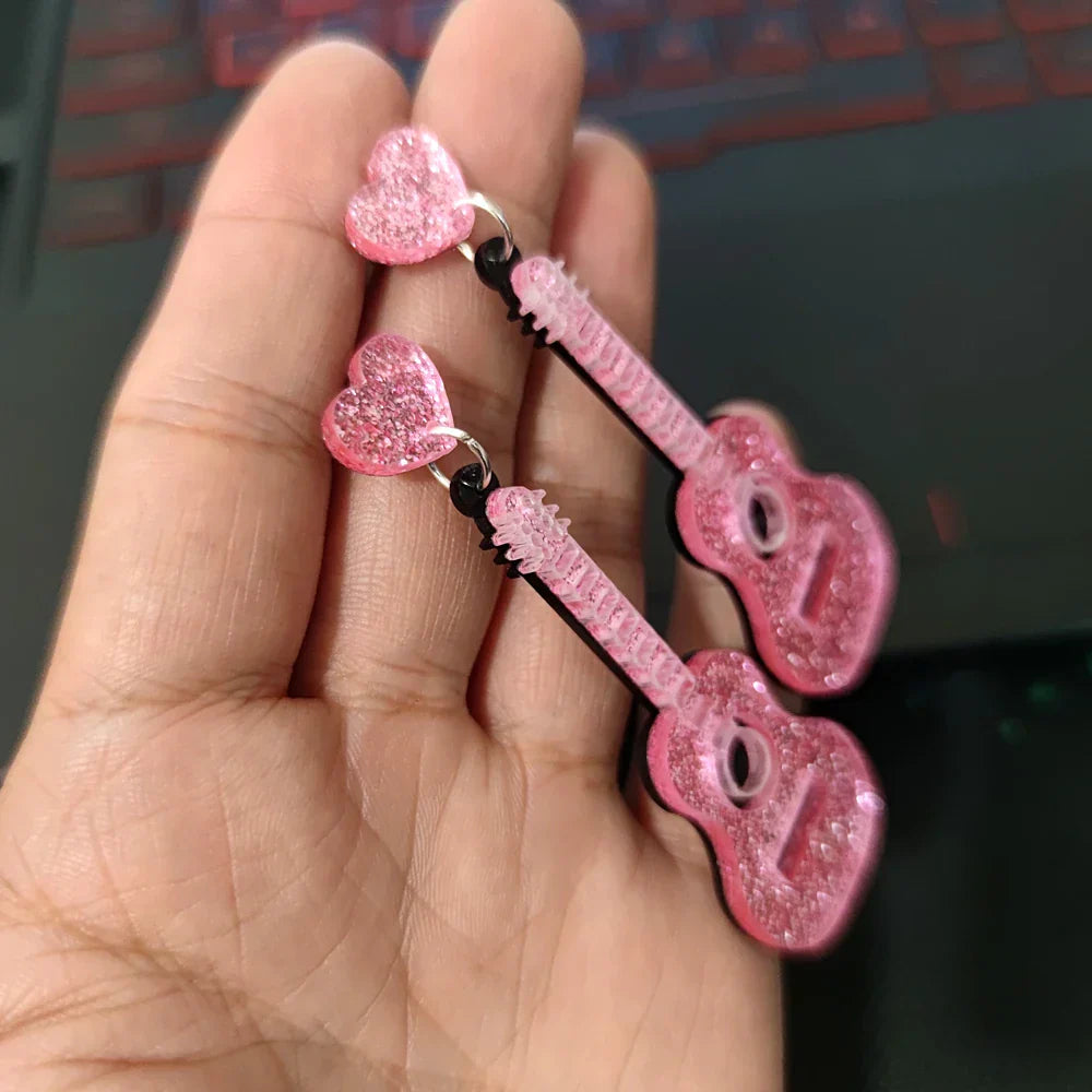 Boucles d'oreilles Queen Guitar