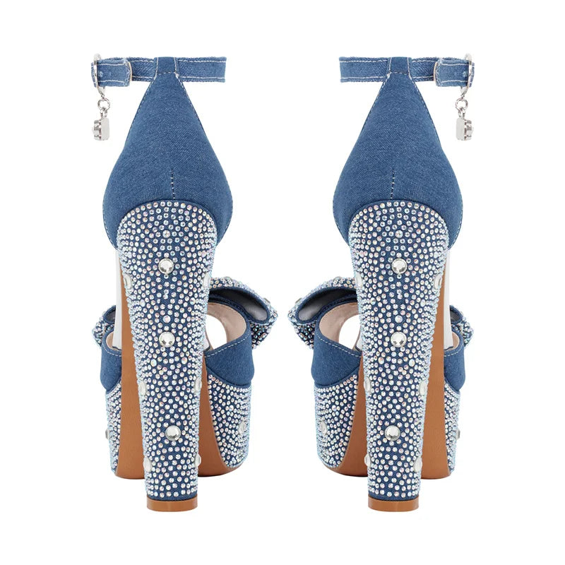 Sandales Queen Sylvania (Bleu)