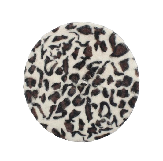 Béret Queen Leopard (Blanc)