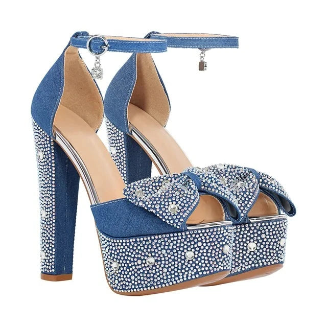Sandales Queen Sylvania (Bleu)