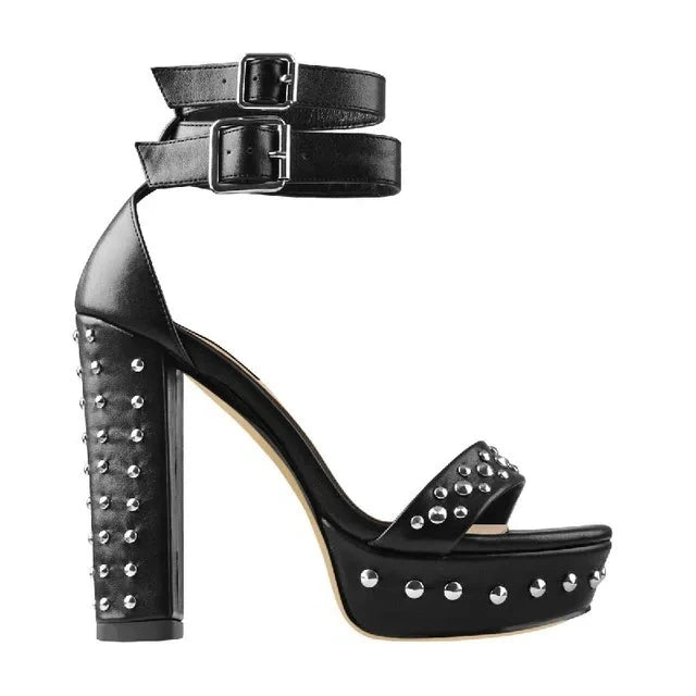 Sandales Queen Trhijard (Noir)