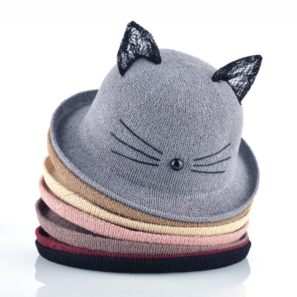 Chapeau Drag Kitten (Gris)