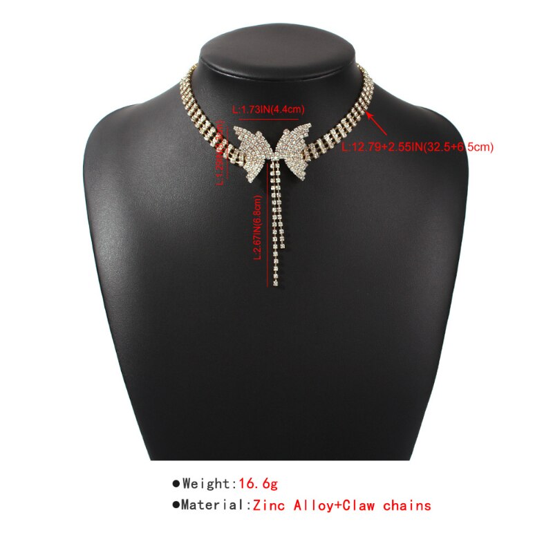 Collier ras de cou Queen Butterfly (Argenté)