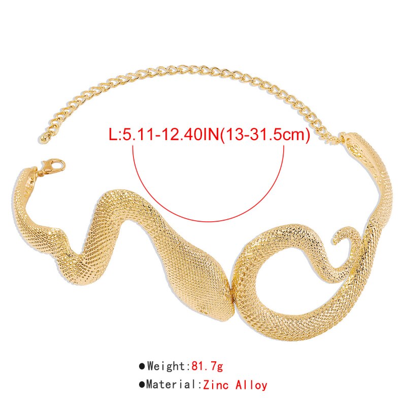 Collier ras de cou Queen Serpent (Doré)