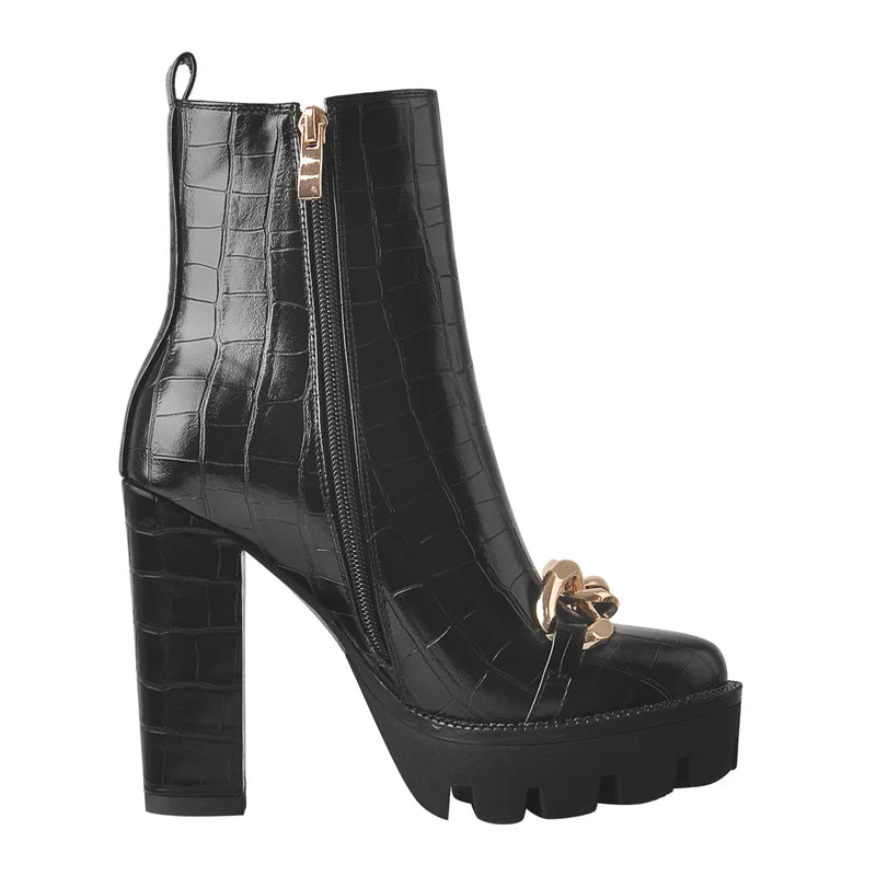 Bottes Queen Chainy (Noir)
