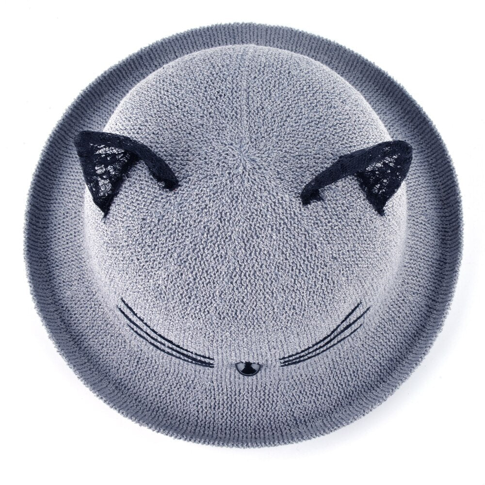 Chapeau Drag Kitten (Gris)