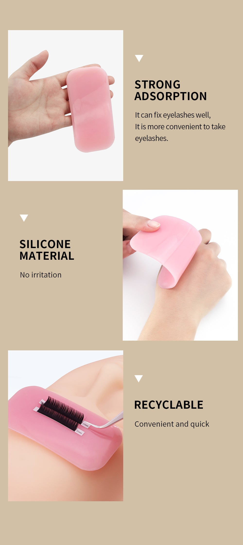 Palette pour Colle à Faux Cils (Rose)