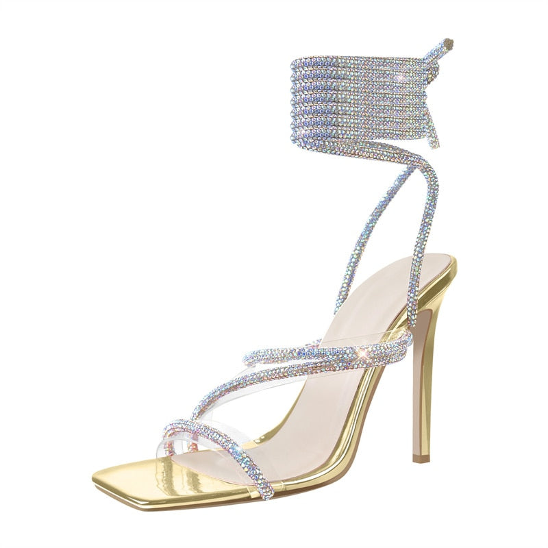 Sandales Queen Chrystal (Or)