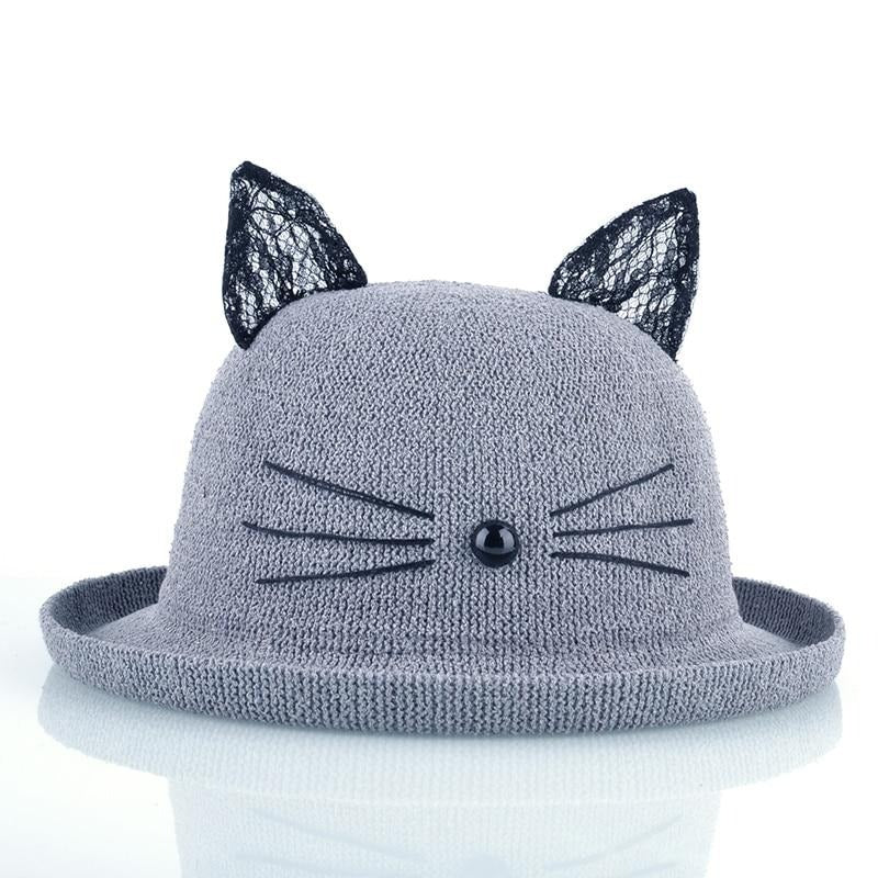 Chapeau Drag Kitten (Gris)