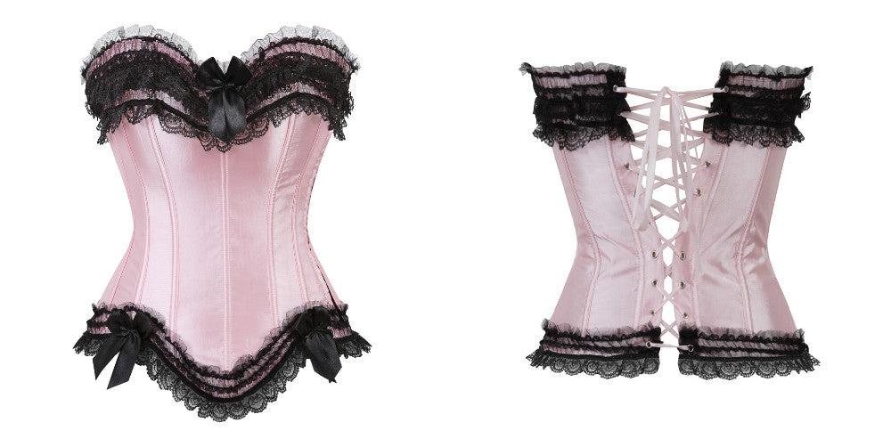Corset Drag Poison (Rose et noir)
