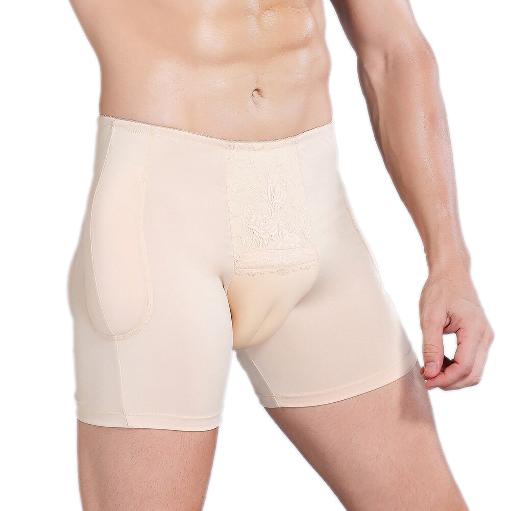 Culotte Beige avec Rembourrage en Éponge