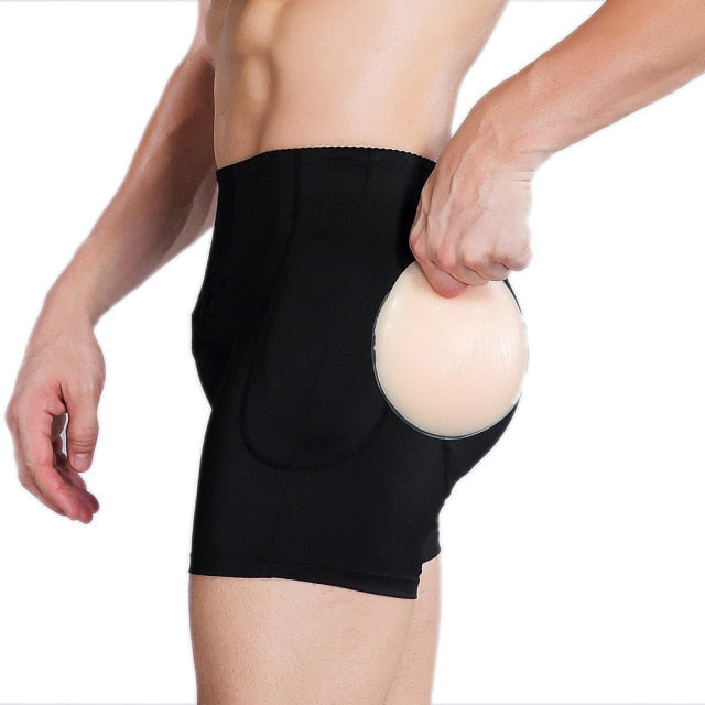 Culotte Noir avec Rembourrage en Silicone