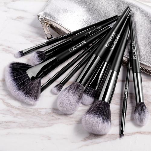 10 Pinceaux de Maquillage Professionnels + Étui
