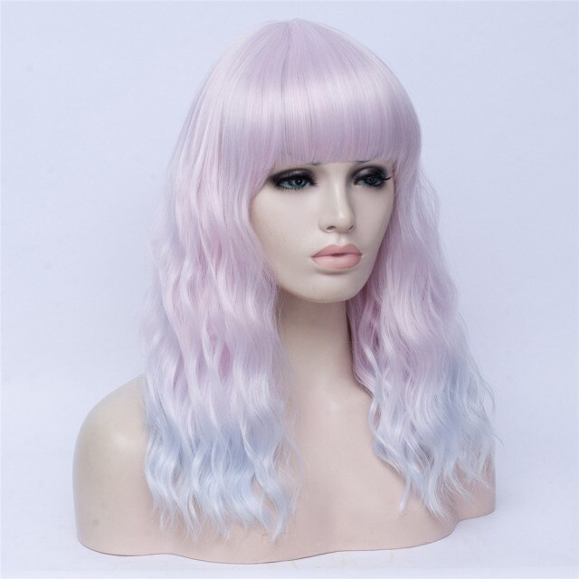 Perruque Queen Oled (Rose et blanc)