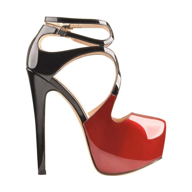 Escarpins Queen Fhiga (Noir et rouge)
