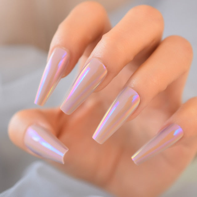 Faux Ongles Drag Brillant (24 Unités)