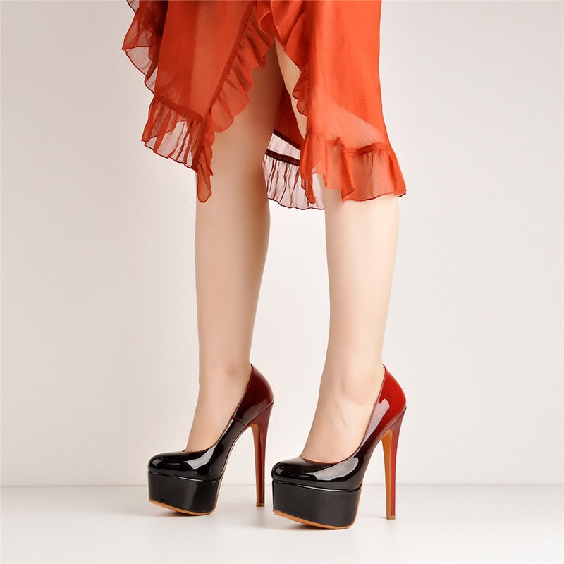 Escarpins Queen Tigers (Rouge et noir)