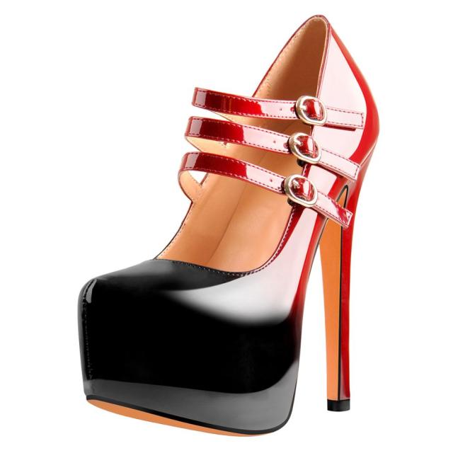 Escarpins Queen Trenk (Rouge et noir)