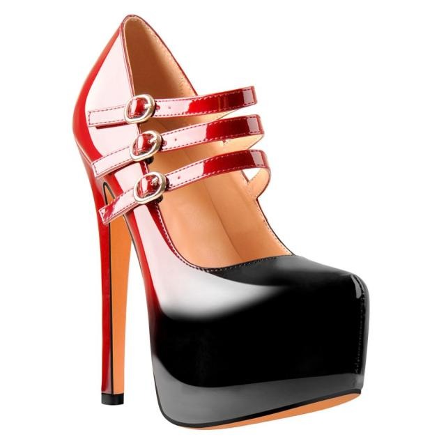 Escarpins Queen Trenk (Rouge et noir)
