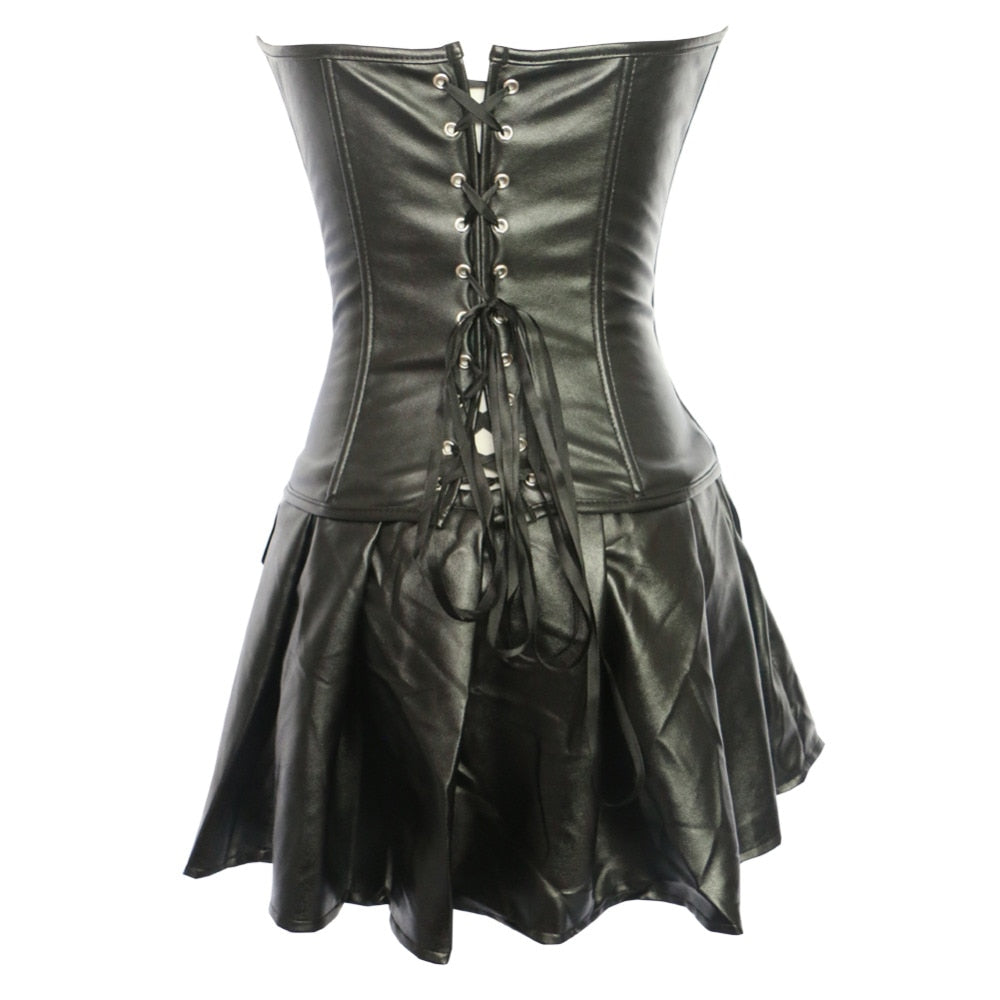 Robe Corset Drag Morticia (Noir)