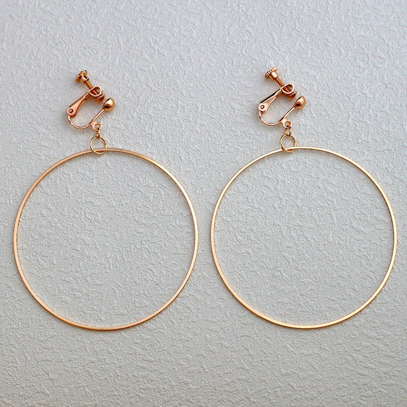 Boucles D'Oreilles Clip Drag Hoola (2 Couleurs)