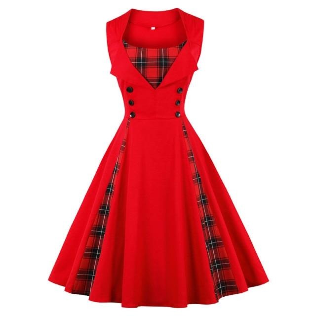 Robe Vintage Queen Tartan (2 Couleurs)