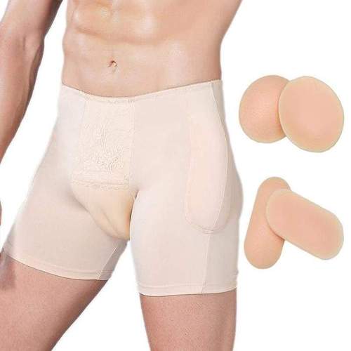 Culotte Beige avec Rembourrage en Silicone