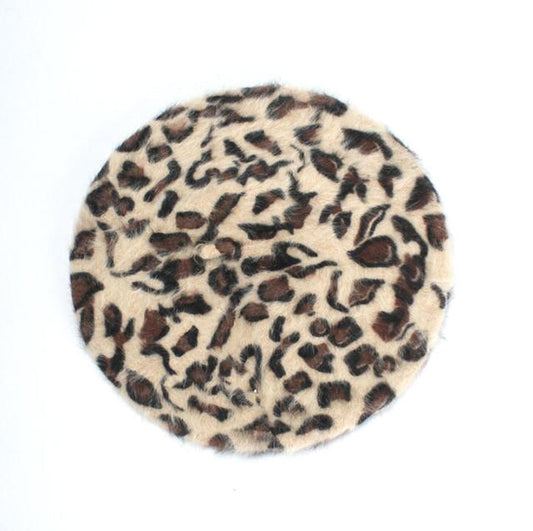Béret Queen Leopard (Beige)