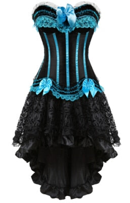 Robe Corset Drag Pumba (Bleu clair)