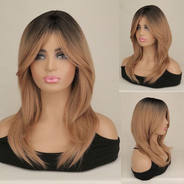 Perruque Queen Sheva (Blond marron et noir)