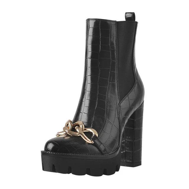 Bottes Queen Chainy (Noir)