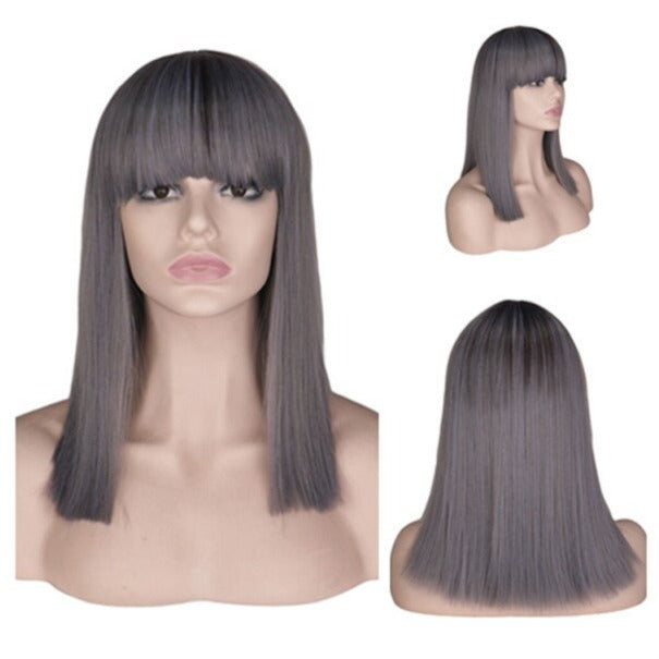 Perruque Queen Pauline (Gris mélangé)