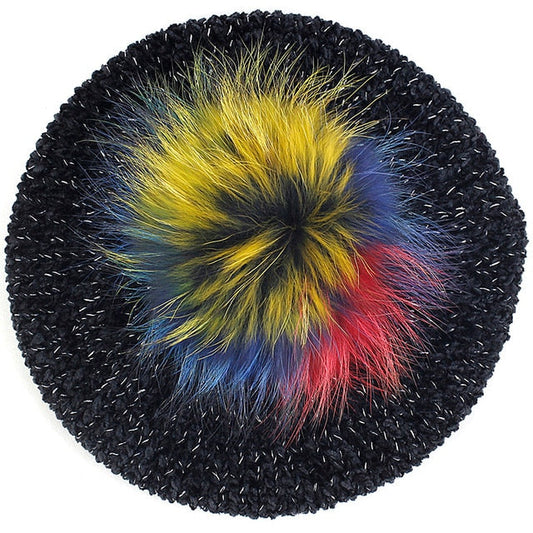 Béret Queen Stanford (Noir et argent)