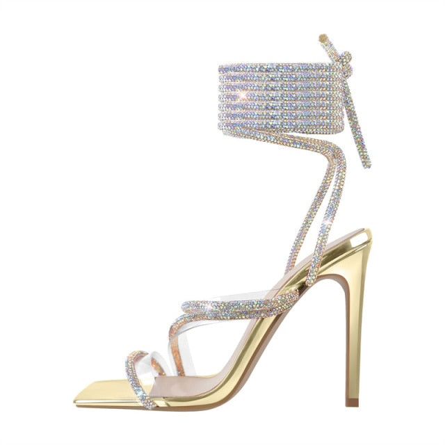 Sandales Queen Chrystal (Or)