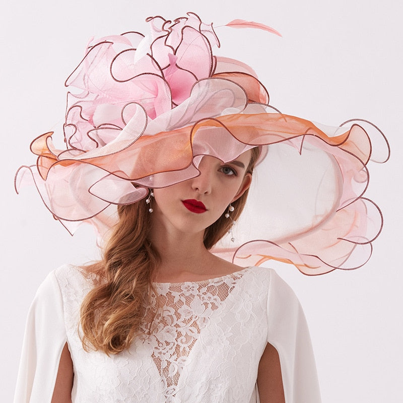 Chapeau Queen Indirha (Rose clair)