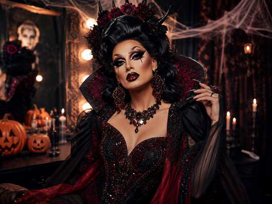 Looks drag queen pour Halloween : glamour sombre, personnage et drama scénique