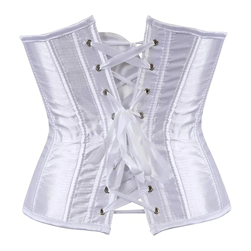 Corset Drag Satin (Blanc)