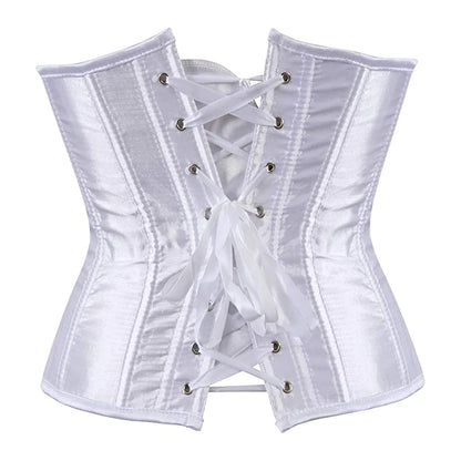 Corset Drag Satin (Blanc)