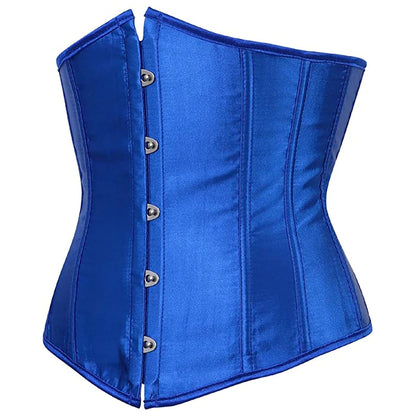 Corset Drag Satin (Bleu)