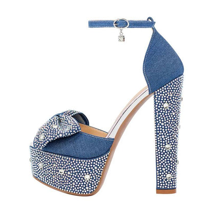 Sandales Queen Sylvania (Bleu)