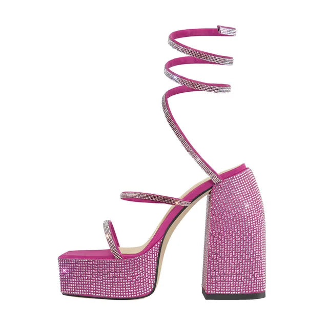 Sandales Queen Yilli (Fuchsia)