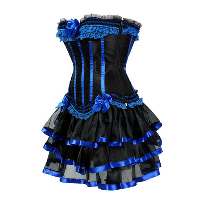 Robe Corset Drag Timon (Bleu)