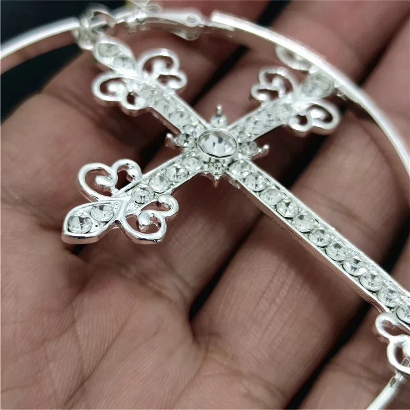 Boucles d'oreilles Queen Cross